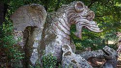 winged dragon in bomarzo park